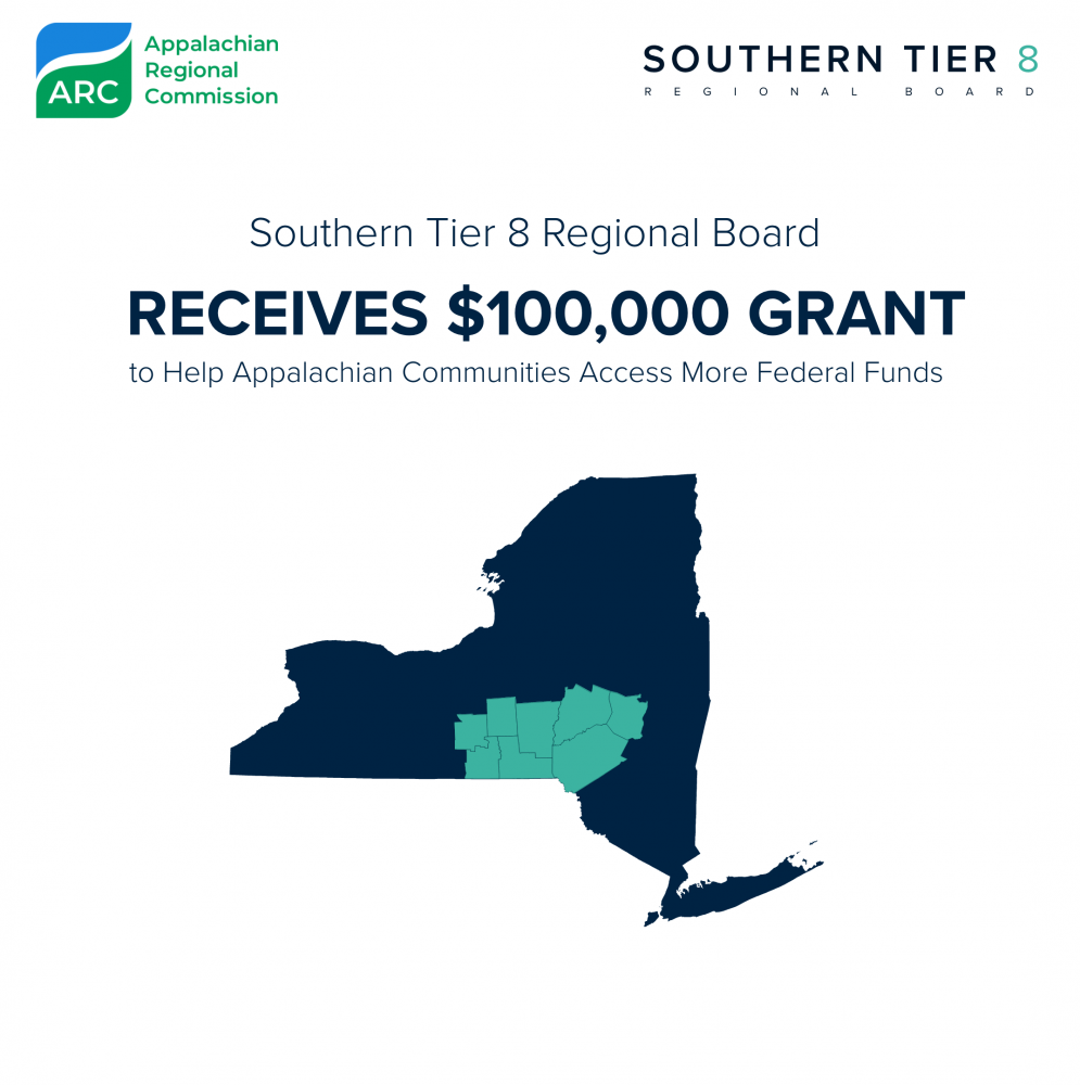 Southern Tier 8 Regional Board Receives 100,000 Grant to Help
